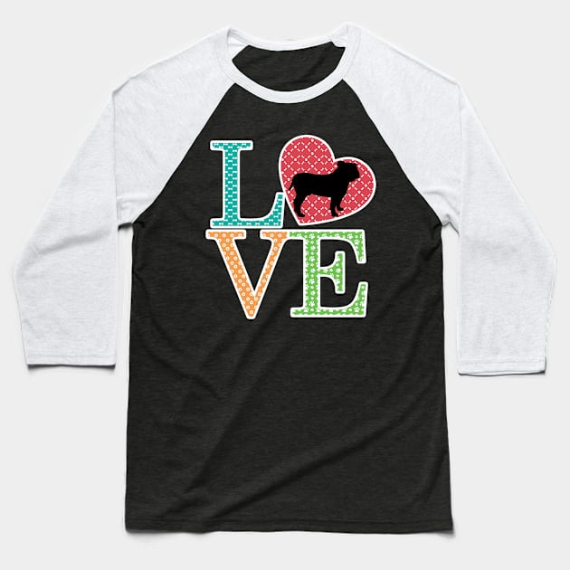 Love bulldog best bulldog Baseball T-Shirt by williamarmin